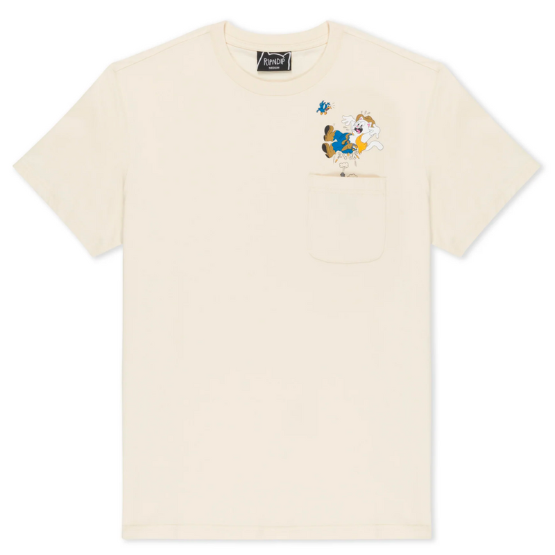 RipNDip Pew Pew Pocket T-Shirt | Natural - The Vines Supply Co
