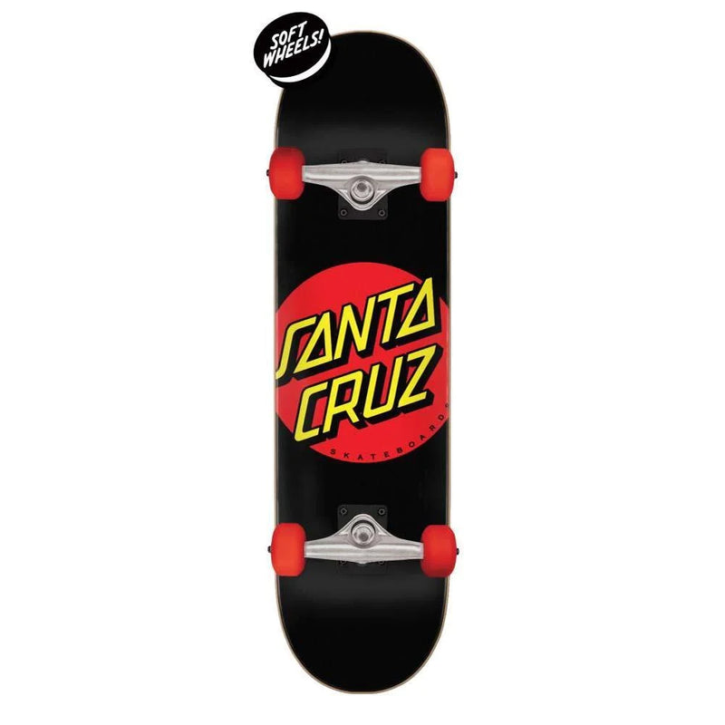 Santa Cruz Classic Dot Super Micro Complete Skateboard 7.25" | Black - The Vines Supply Co