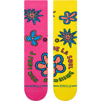 Stance 3 Feet High Crew Socks | Yellow & Pink