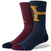 Stance Ron and Harry Crew Socks | Navy & Burgundy