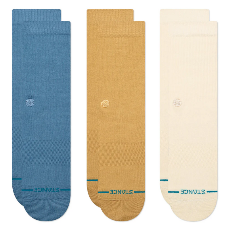 Stance Icon 3 Pack Socks | Cream - The Vines Supply Co