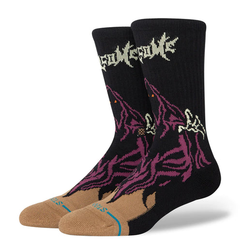 Stance Welcome Skelly Crew Socks | Black - The Vines Supply Co