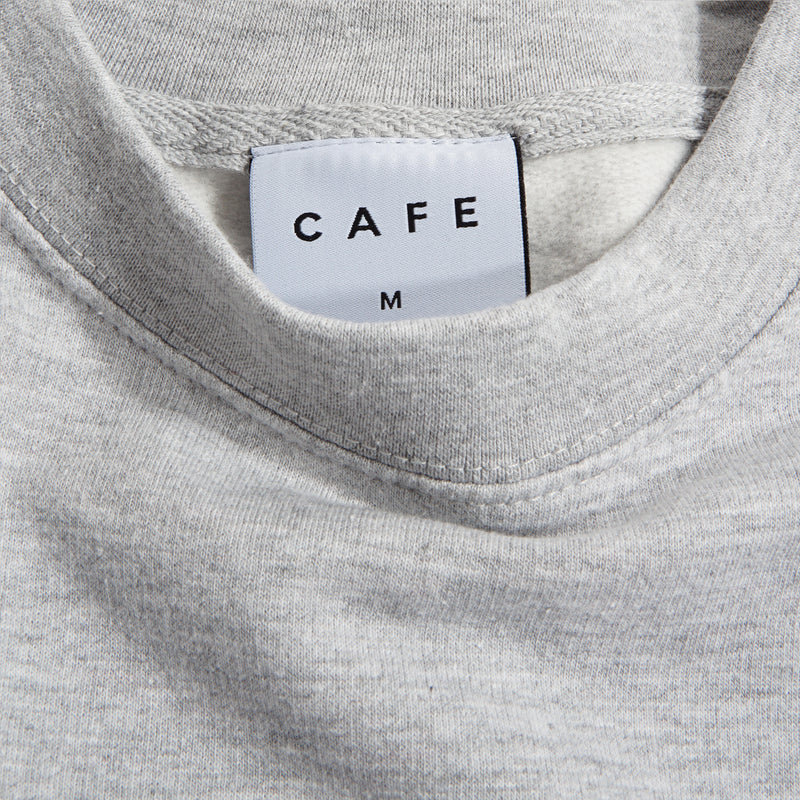 Skateboard Cafe Suited Embroidered Crew | Heather Grey