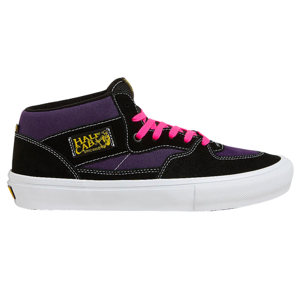 Vans Skate Half Cab Suede Skate Shoe | Black & Purple - The Vines Supply Co