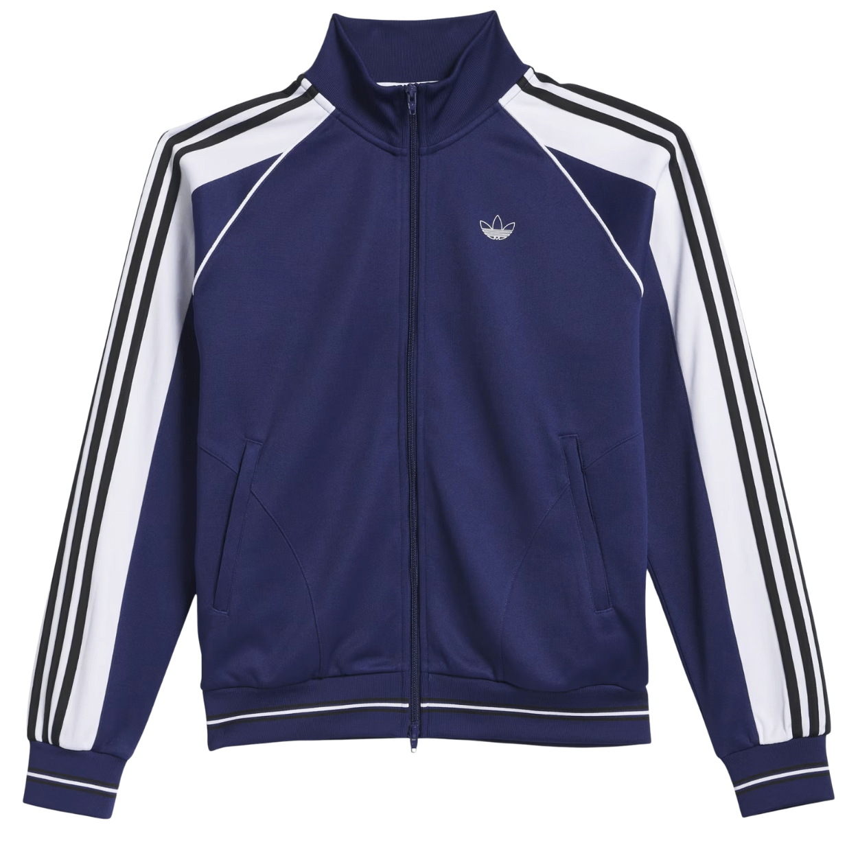 Adidas Skateboarding Tyshawn Track Jacket | Dark Blue, White & Black - The Vines Supply Co