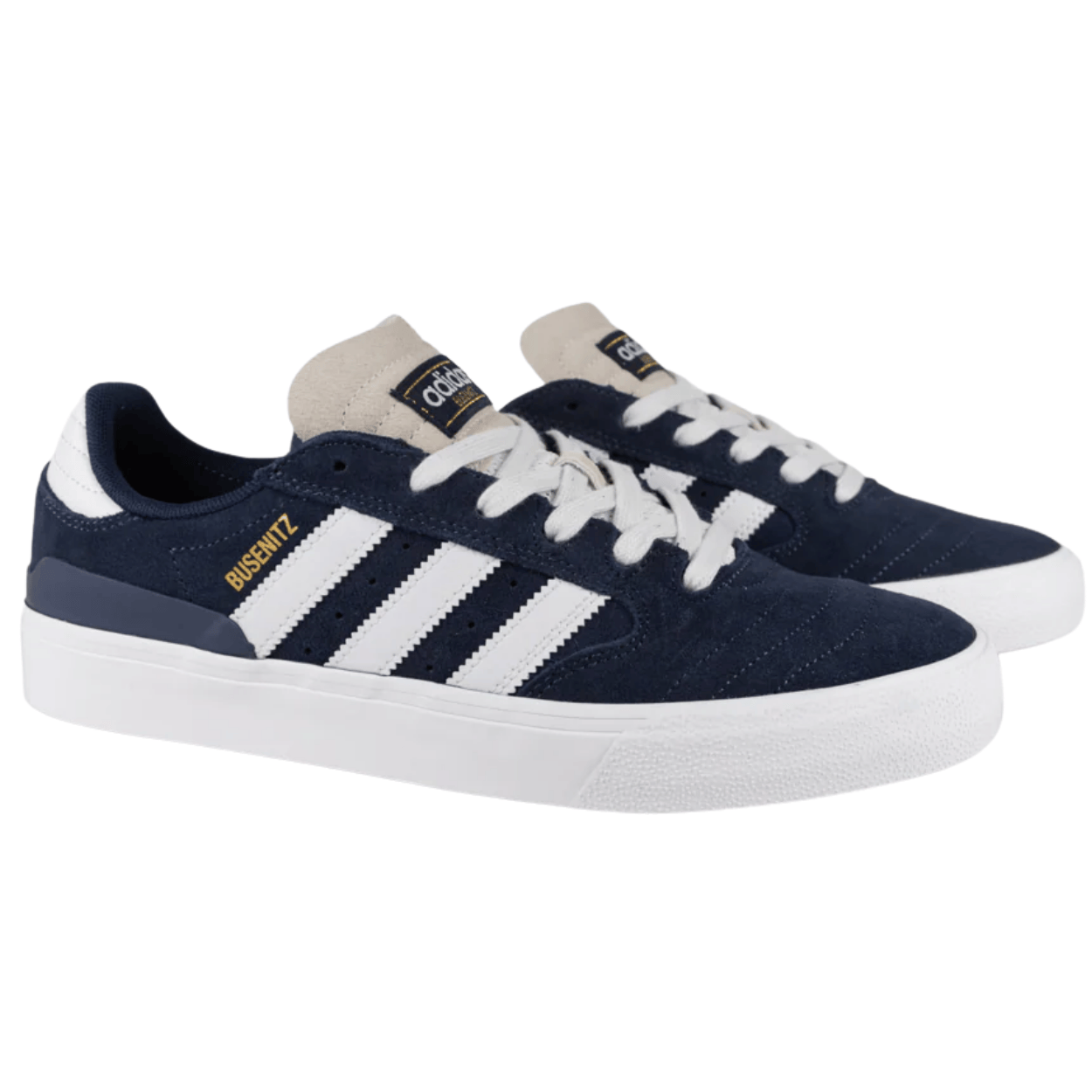 Adidas Skateboarding Busenitz Vulc II Skate Shoes | Navy Blue & White - The Vines Supply Co