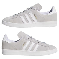 Adidas Skateboarding Campus ADV Skate Shoes | Grey, Cloud White & Gold Metallic - The Vines Supply Co