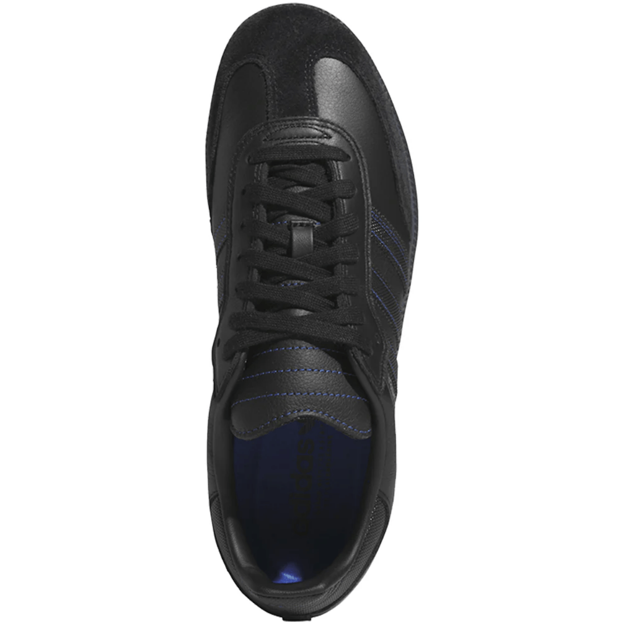 Adidas Skateboarding Samba ADV Skate Shoes | Core Black & Royal Blue - The Vines Supply Co