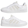 Adidas Tyshawn Low Leather Skate Shoes | Cloud White & Metallic - The Vines Supply Co