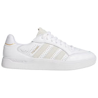 Adidas Tyshawn Low Leather Skate Shoes | Cloud White & Metallic - The Vines Supply Co