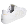 Adidas Tyshawn Low Leather Skate Shoes | Cloud White & Metallic - The Vines Supply Co