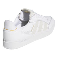 Adidas Tyshawn Low Leather Skate Shoes | Cloud White & Metallic - The Vines Supply Co