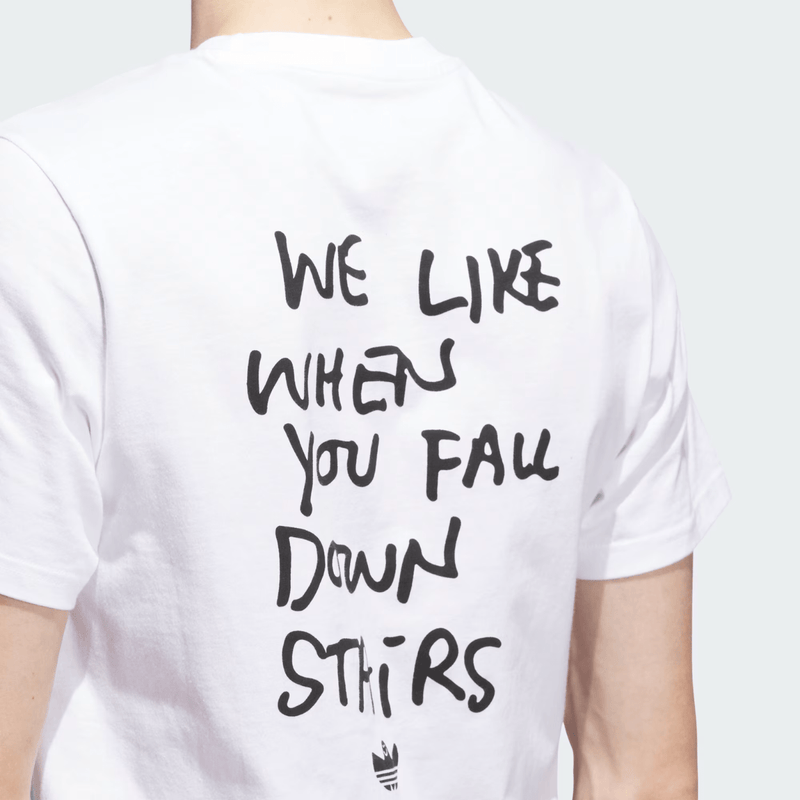 Adidas Skateboarding Shmoofoil Stairs T-Shirt | White - The Vines Supply Co