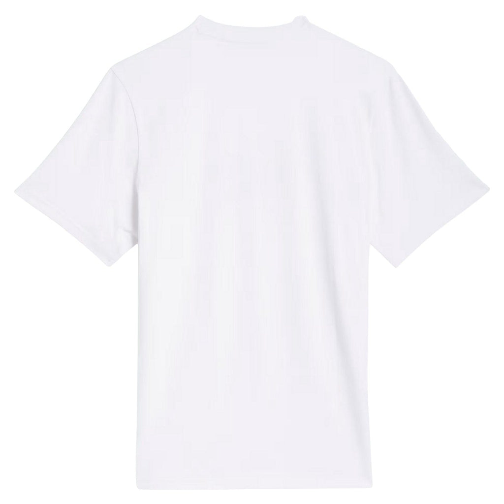White Adidas Skateboarding Shmoohaus T-Shirt featuring a casual fit and graphic design, perfect for skateboarding style.