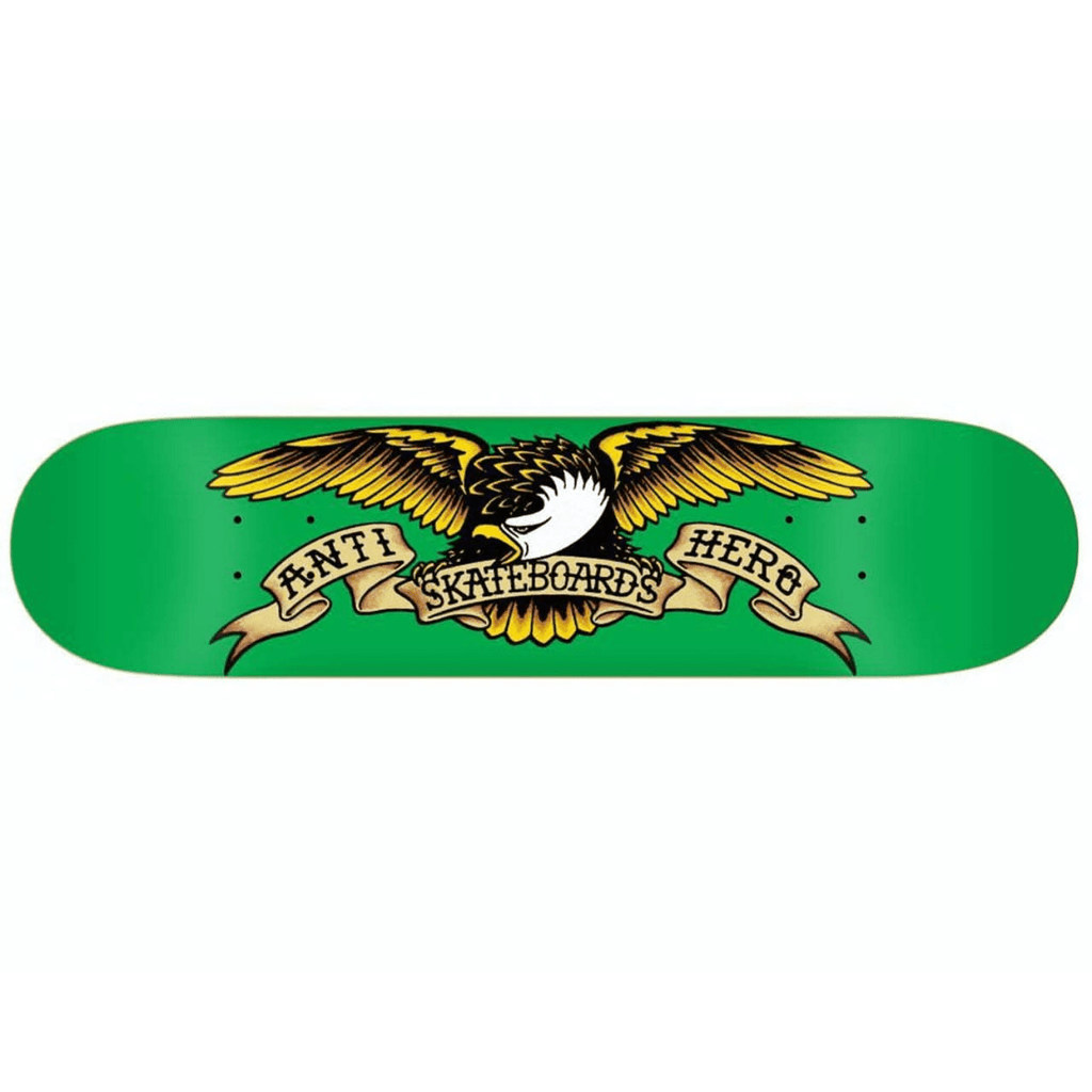 Anti Hero Classic Eagle skateboard deck with 7.81-inch width, featuring bold graphic design on durable deck for skating.