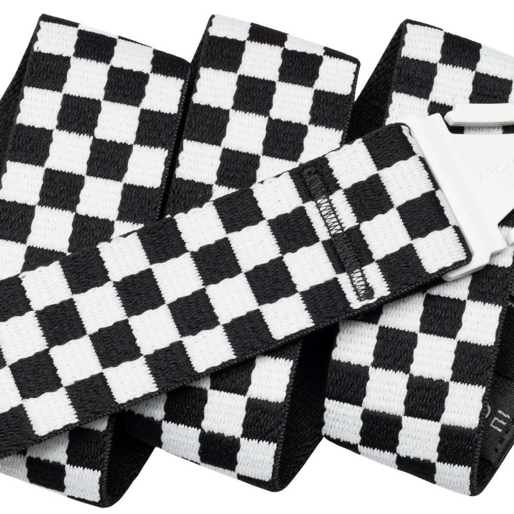 Arcade Check Belt | Black & Glacial