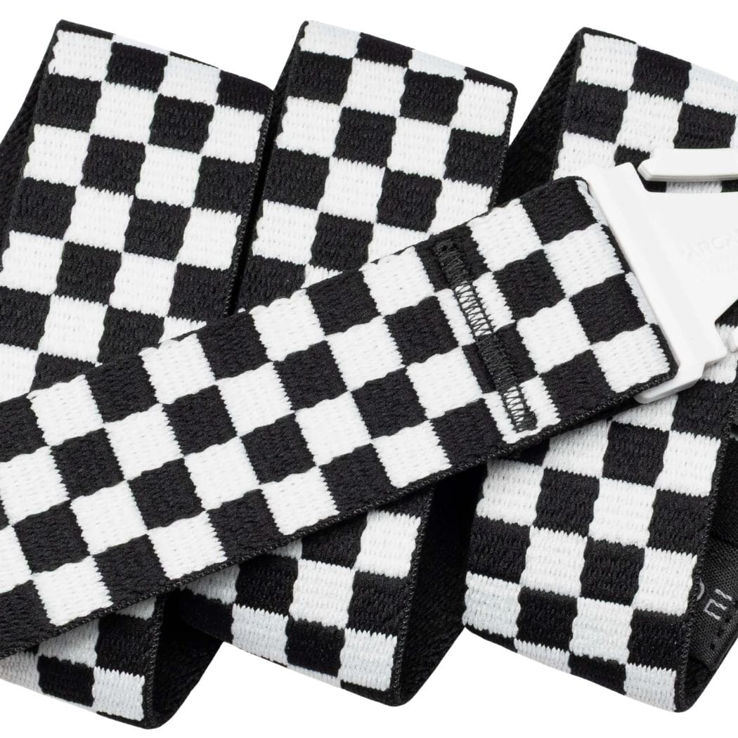 Arcade Check Belt | Black & Glacial