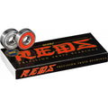 Bones Reds precision skate bearings pack of 8, durable metal bearings for smooth skating performance.