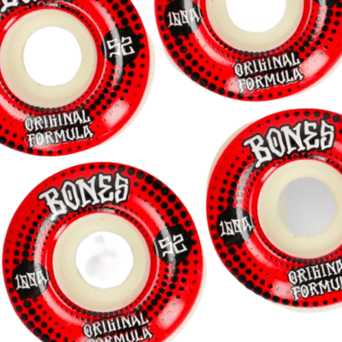 Bones Bones Originals V4 Wide 100A Skate Wheels | 52mm Red Wheels | The Vines