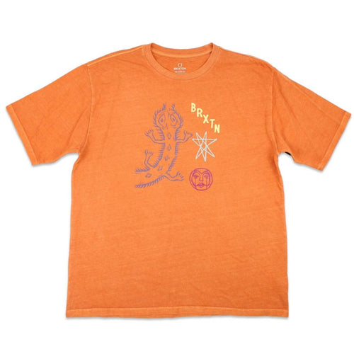 Brixton Brixton Lanark Relaxed T-Shirt | Paradise Orange Garment Dye Tees | The Vines