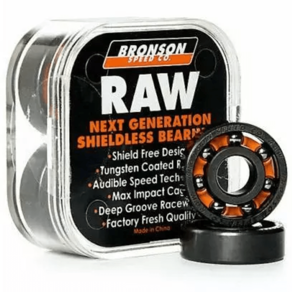 Bronson Raw Skateboard Bearings - The Vines Supply Co