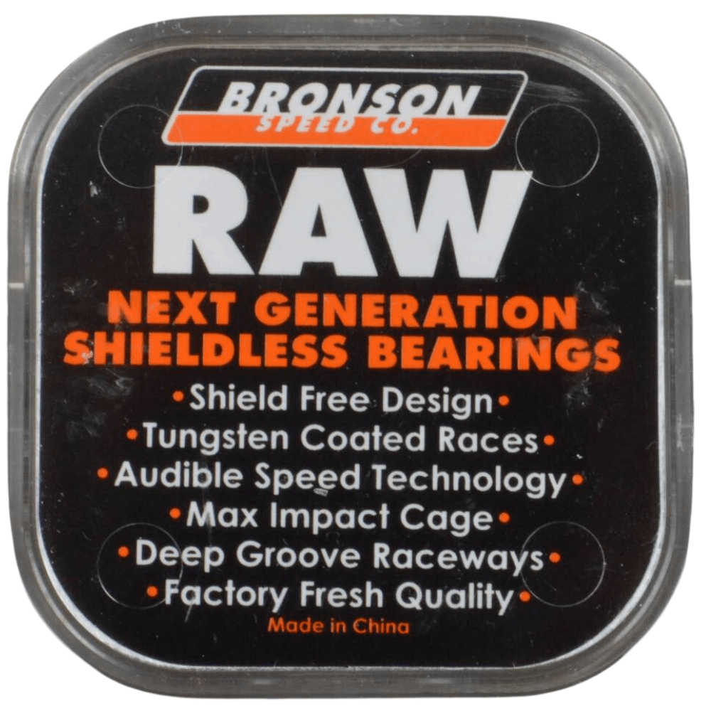 Bronson Raw Skateboard Bearings - The Vines Supply Co