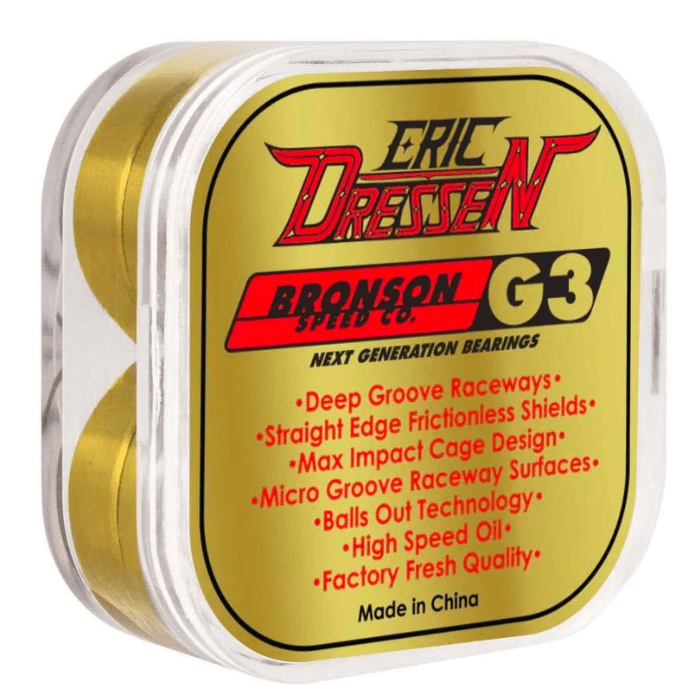 Bronson Bronson Speed Co Eric Dressen Pro G3 Skateboard Bearings Bearings | The Vines