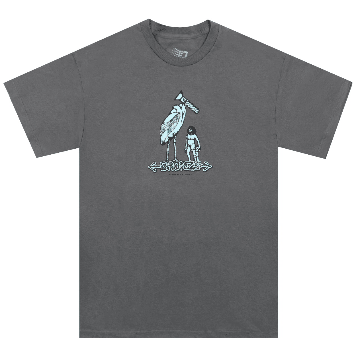 Bronze 56K Hardware History T-Shirt | Charcoal - The Vines Supply Co