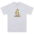 Bronze 56K Hardware History T-Shirt in heather grey, featuring a graphic design related to vintage computer hardware.