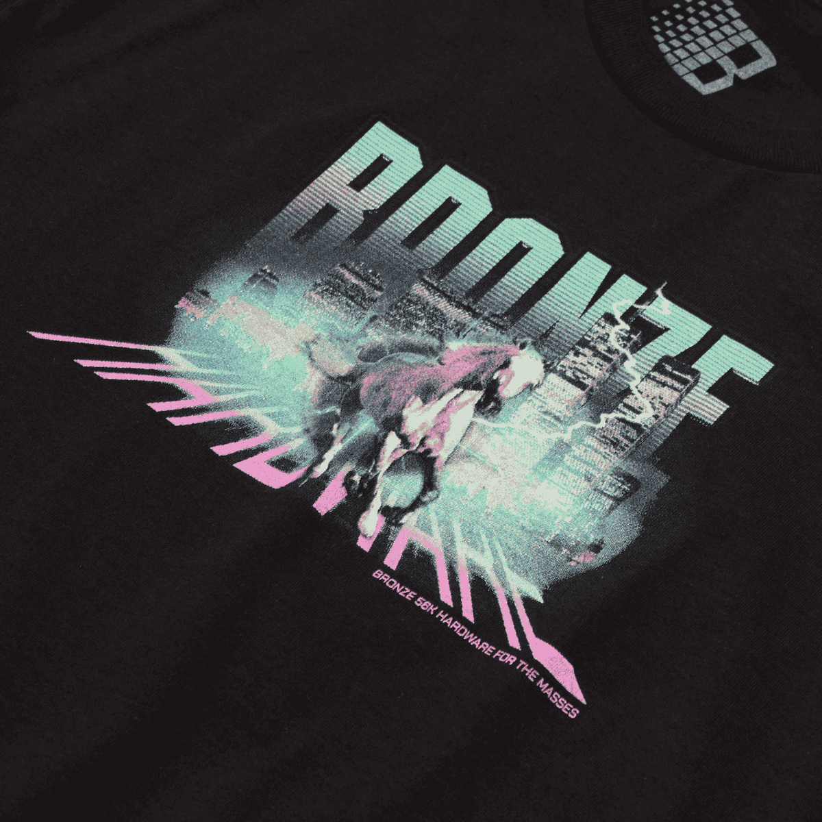 Black Bronze 56K NYC 2025 T-shirt featuring the iconic Bronze 56K logo on the front, casual unisex tee for streetwear style
