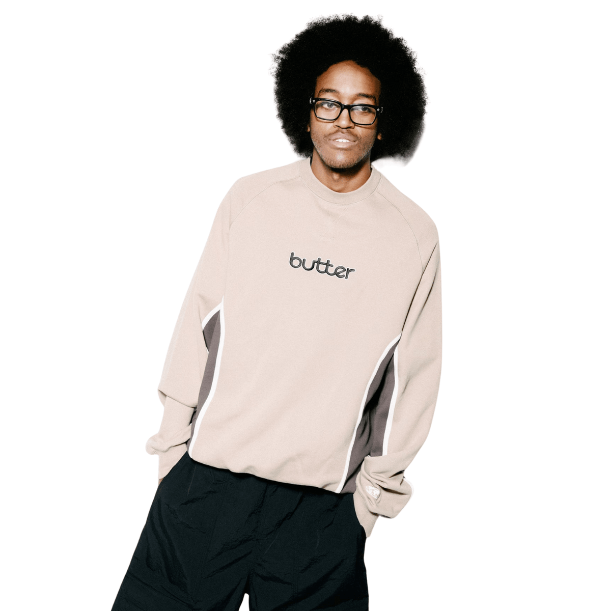 Butter Goods Aspect Crewneck | Fossil & Charcoal - The Vines Supply Co