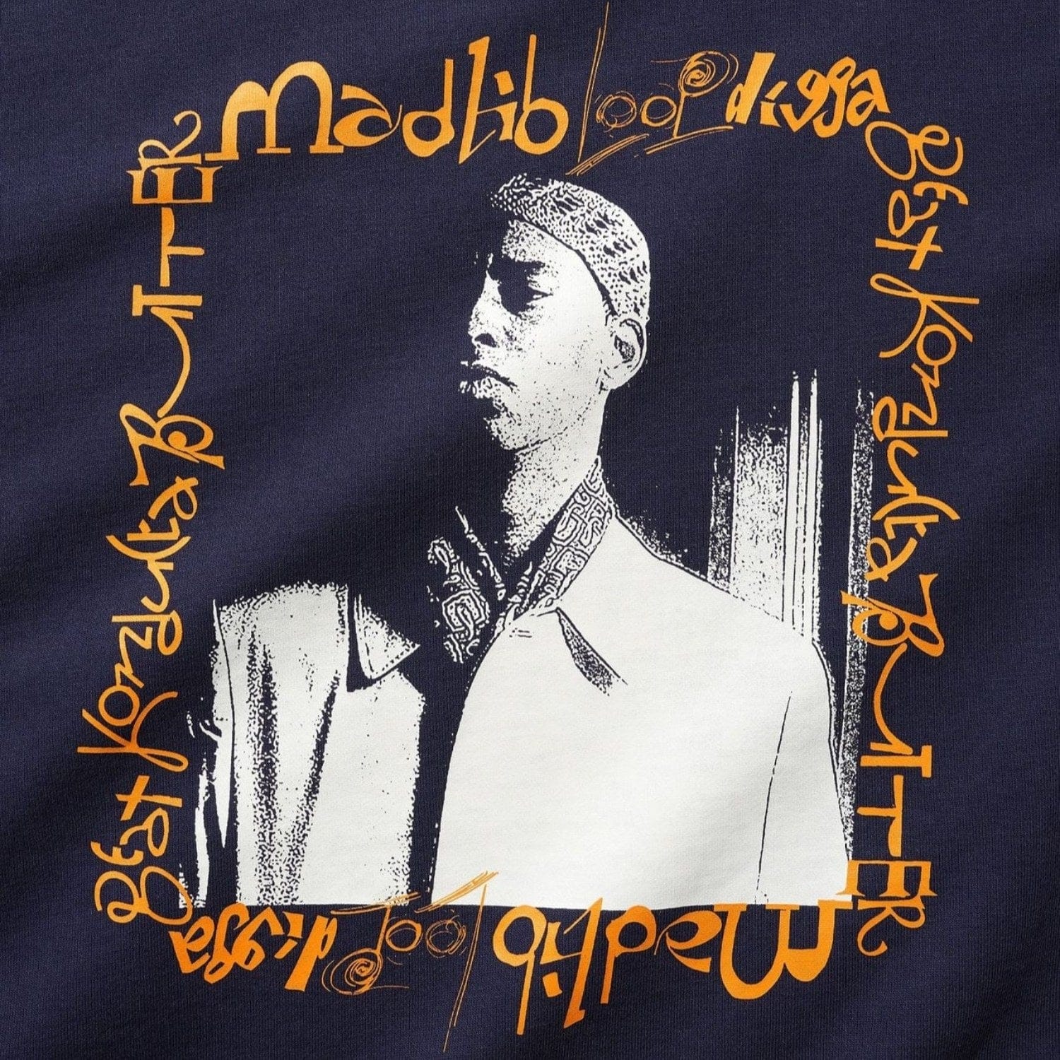 Butter Goods x Madlib 'Loop Digga' Crewneck | Washed Navy