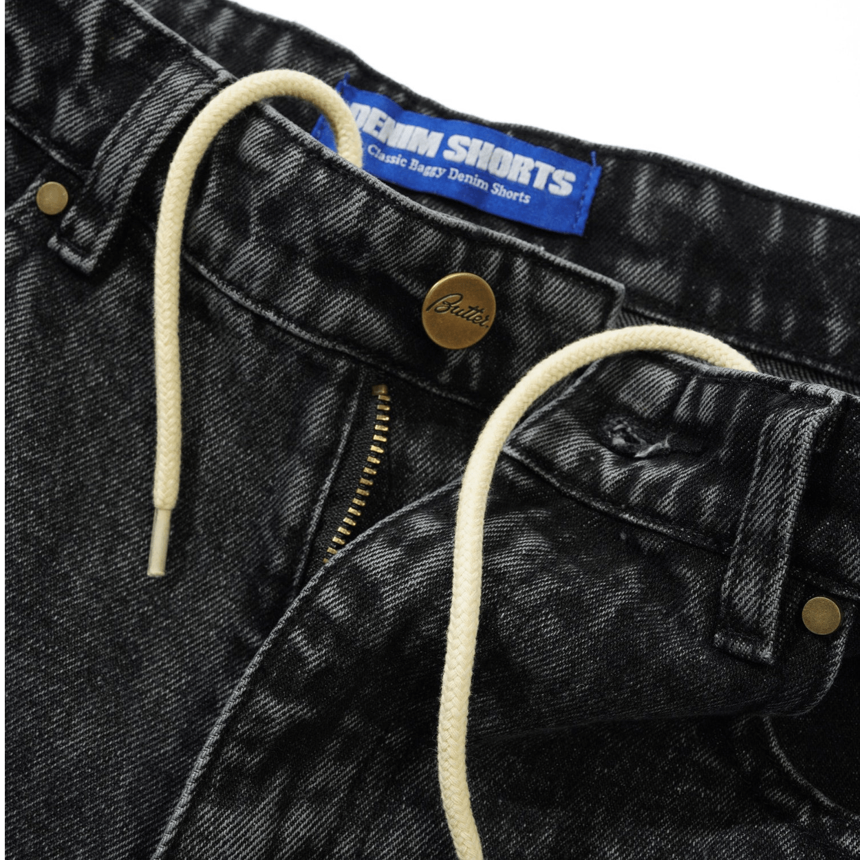 Butter Goods Weathergear Denim Shorts | Faded Black - The Vines Supply Co