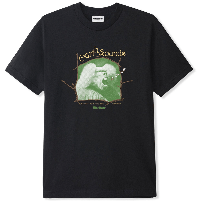 Butter Goods Earth Sounds T-Shirt | Black - The Vines Supply Co