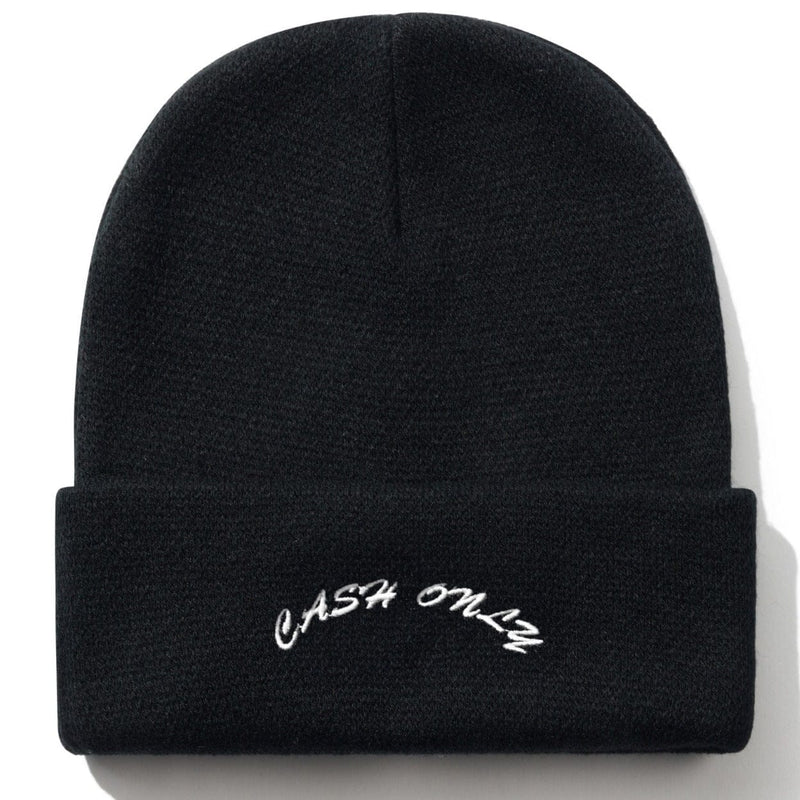 Cash Only Logo Beanie | Black - The Vines Supply Co