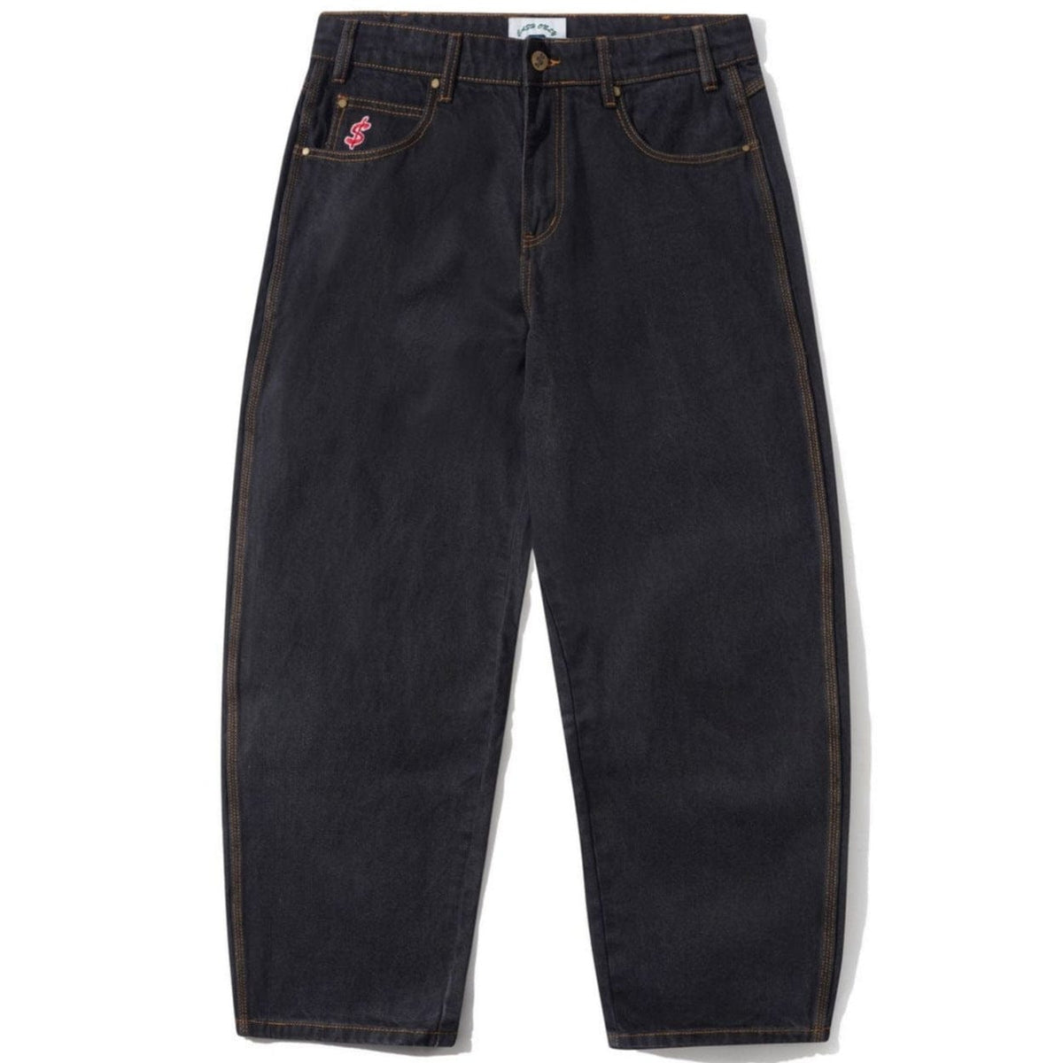 Cash Only Logo Baggy Jeans | Washed Black - The Vines Supply Co