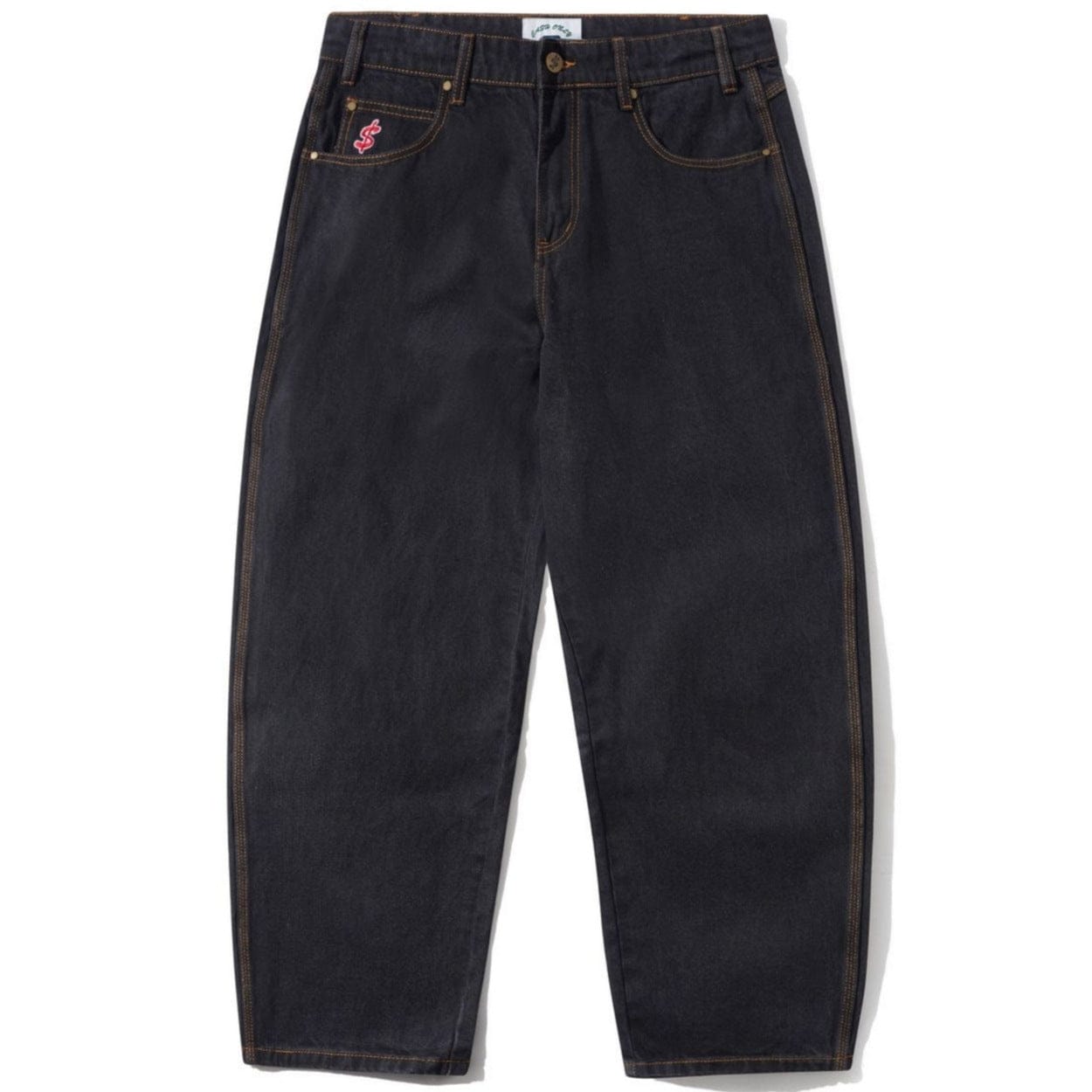 Cash Only Logo Baggy Jeans | Washed Black - The Vines Supply Co