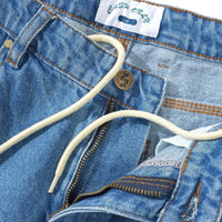 Cash Only Logo Baggy Jeans | Washed Indigo - The Vines Supply Co