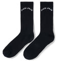 Black Cash Only Logo Socks featuring the brand's distinctive logo design, made of comfortable, durable sock material.