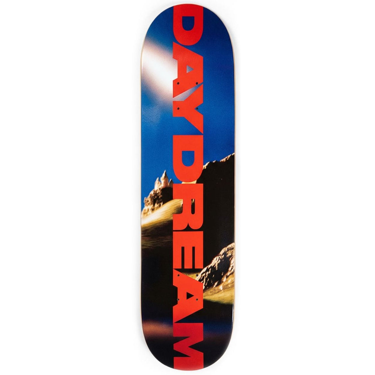 Daydream Fantasy skateboard deck, 8.25-inch, featuring colorful fantasy-themed graphics, made by Daydream Skate.