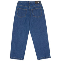 Blue DC Baggy Denim Jeans displayed on a model, showcasing relaxed fit and classic denim style by DC Shoes.