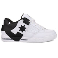 DC Shoes Command skate shoes in white and black with classic skate design and durable construction.