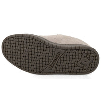 DC Shoes Court Graffik skate shoes in taupe and olive with textured design and classic logo on the side.