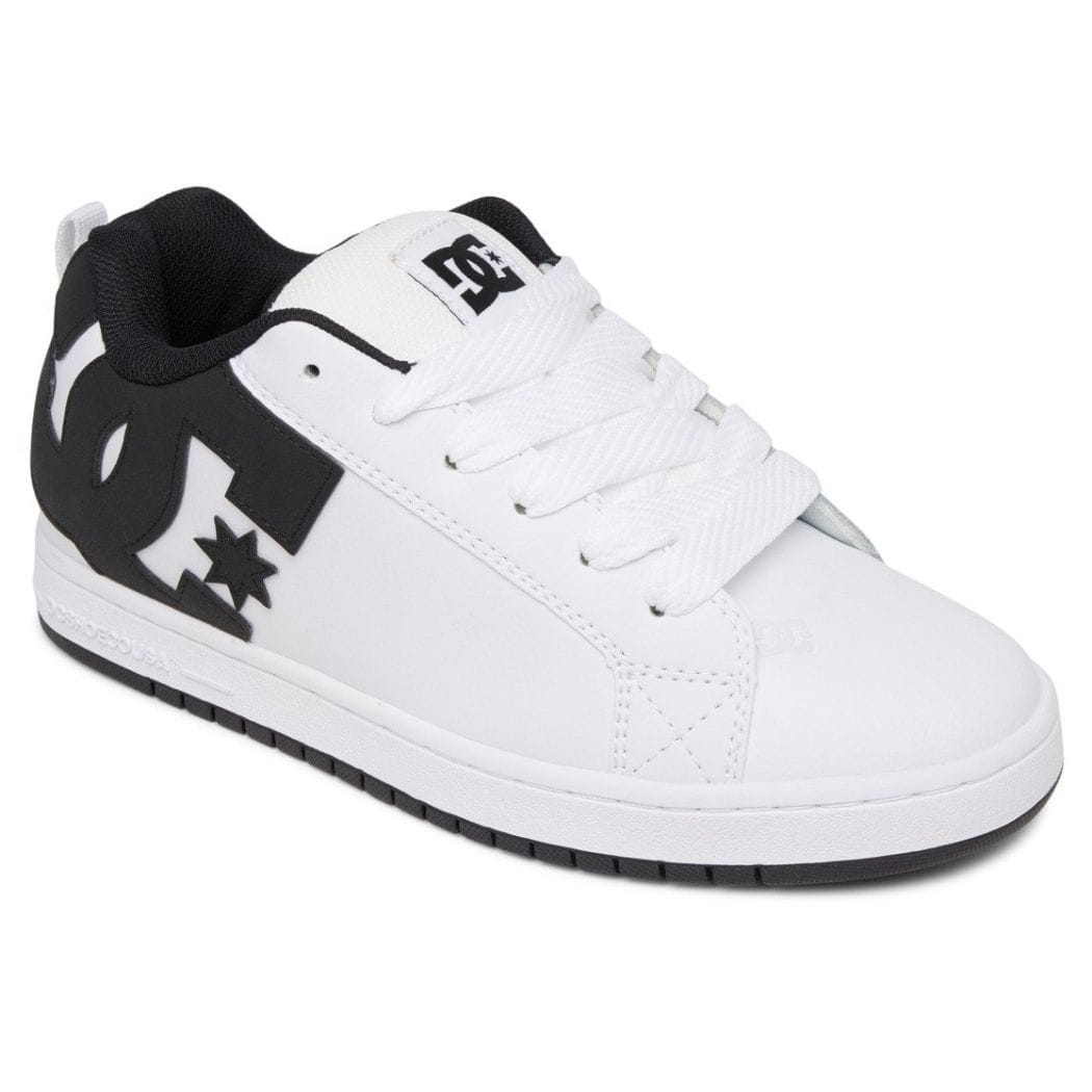DC Court Graffik Skate Shoes | White & Black