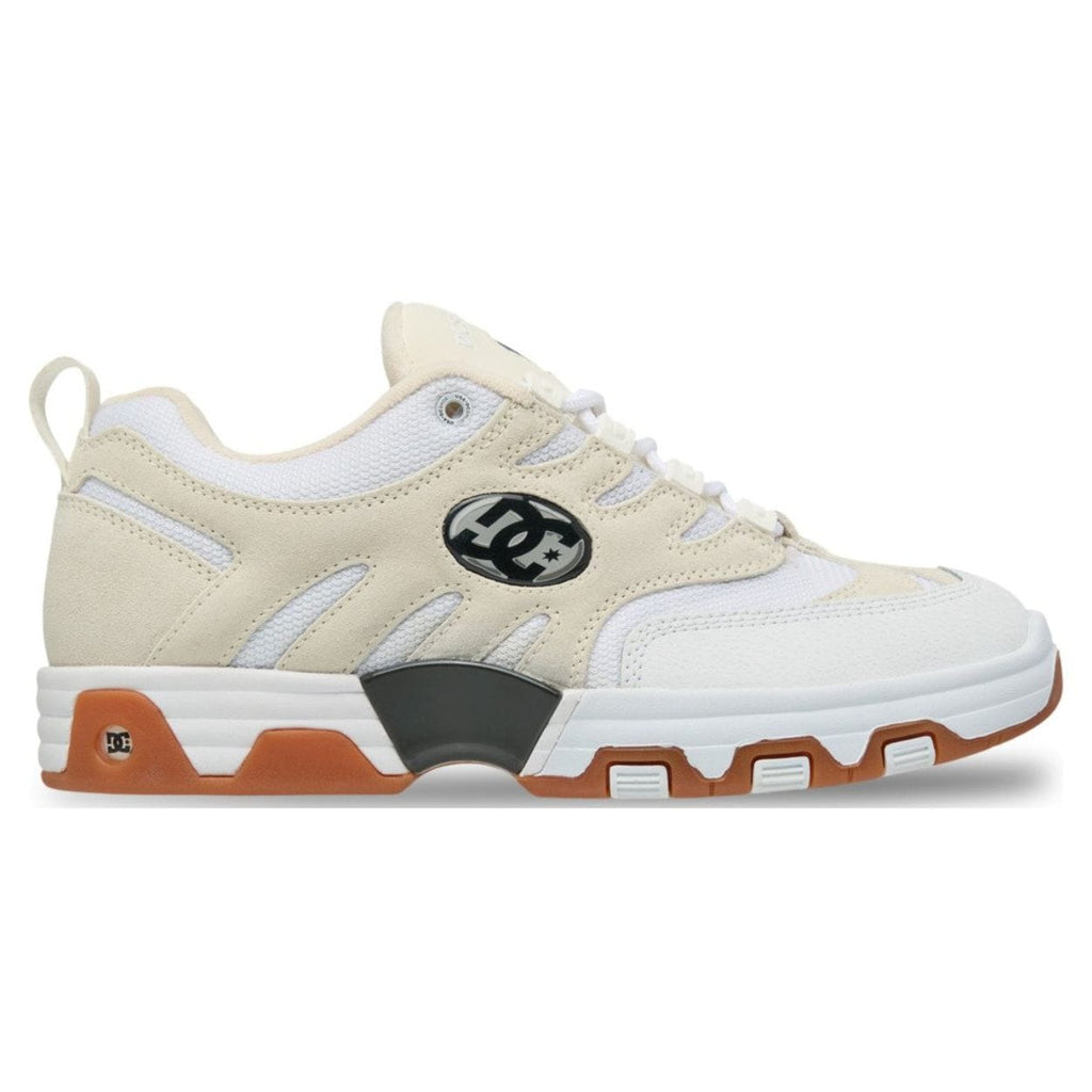 DC Shoes Hybrid OG skate shoes in beige with classic skate design and durable construction, suitable for skateboarding and casual wear.