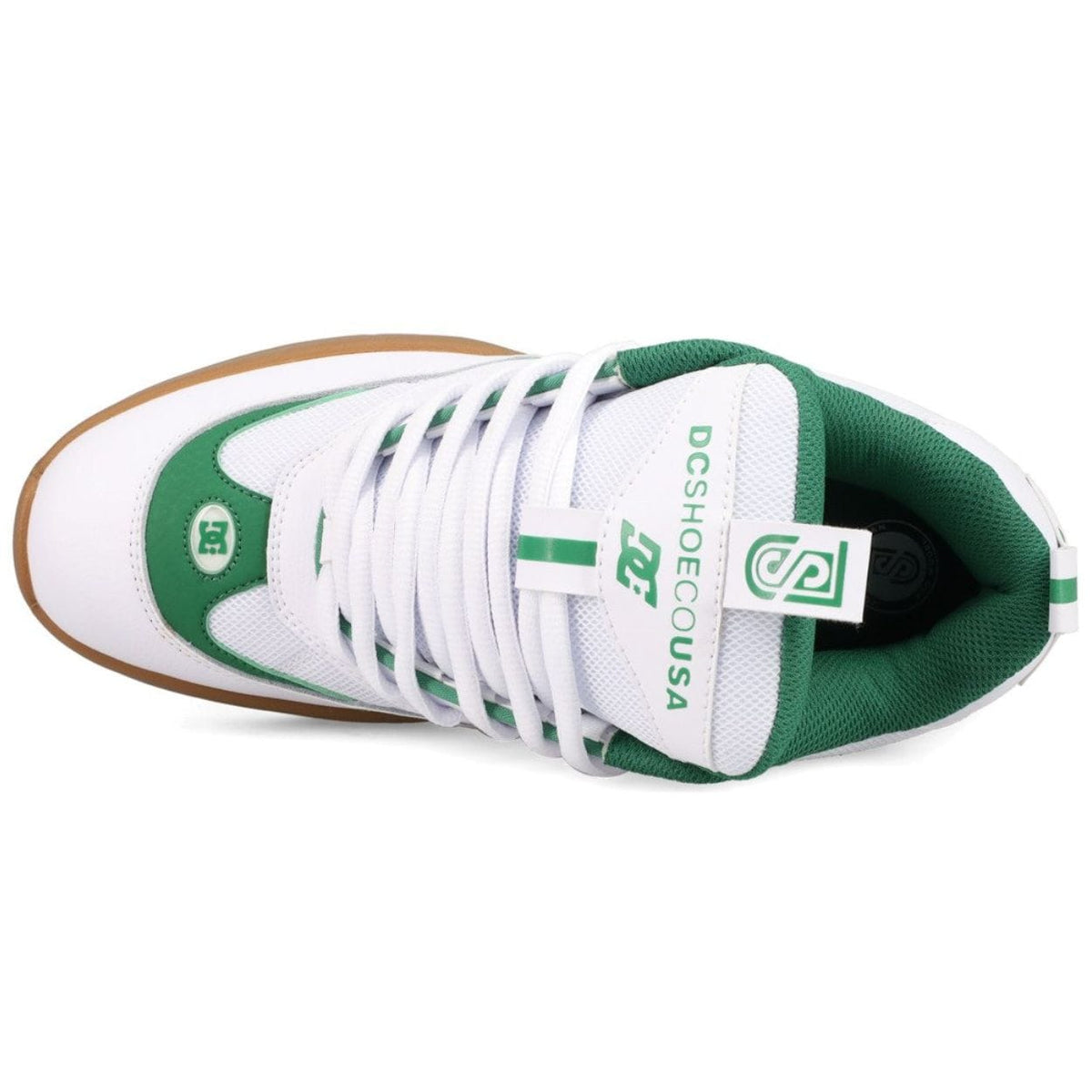 DC JS2 Skate Shoes | White, Green & Gum