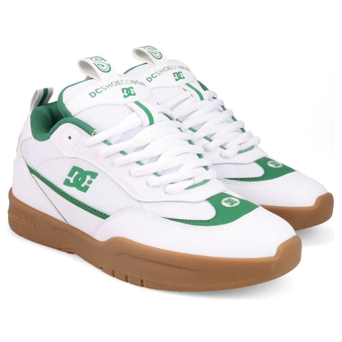 DC JS2 Skate Shoes | White, Green & Gum