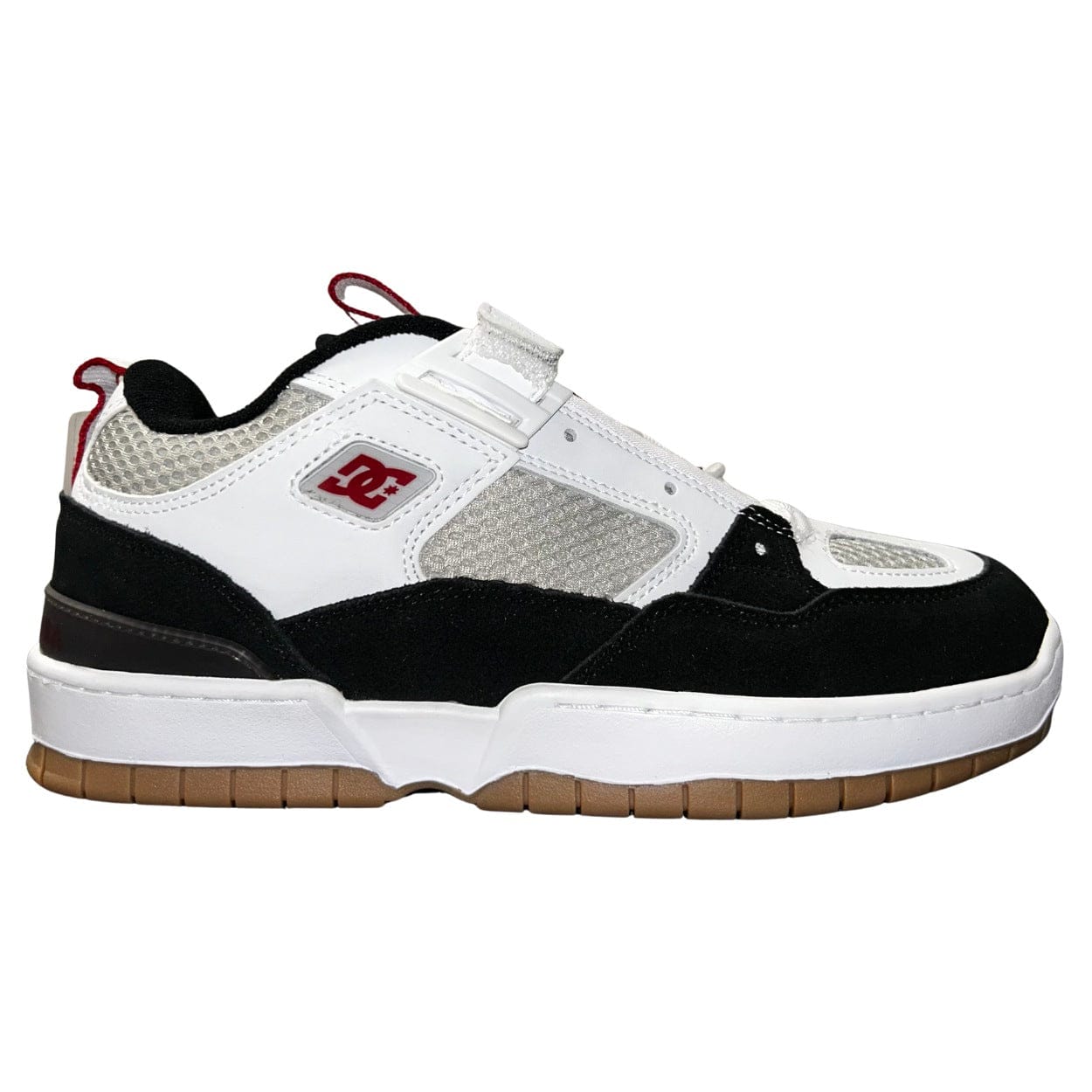 DC Shoes JS 1 Skate Shoes | White, Black & Red - The Vines Supply Co