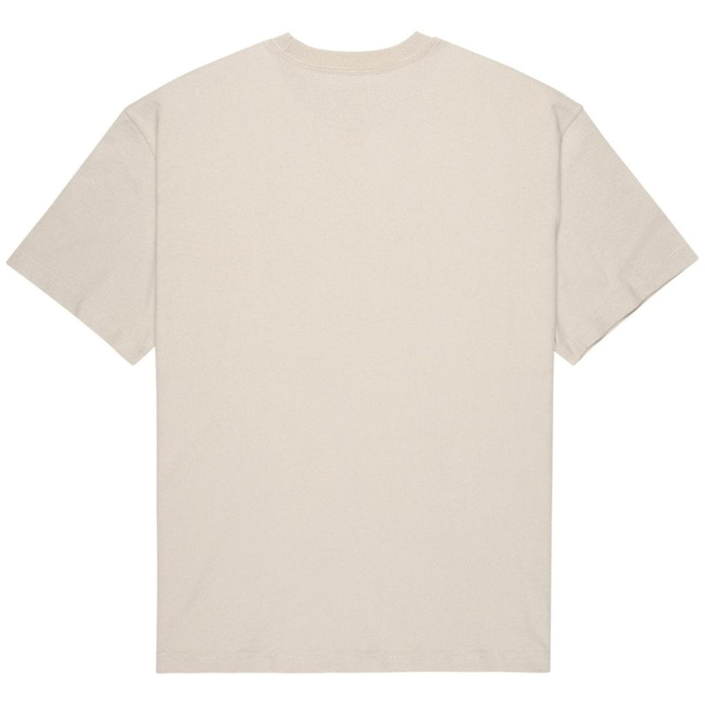 Beige DC Slathletic T-Shirt for men, casual fit, featuring DC Shoes logo on the front, made of comfortable soft fabric.
