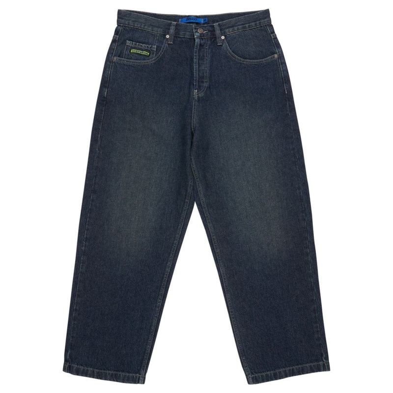 Blue DC Worker Baggy Double That Denim Jeans by Cash Only, showcasing relaxed fit, double-layer denim, and classic denim styling.